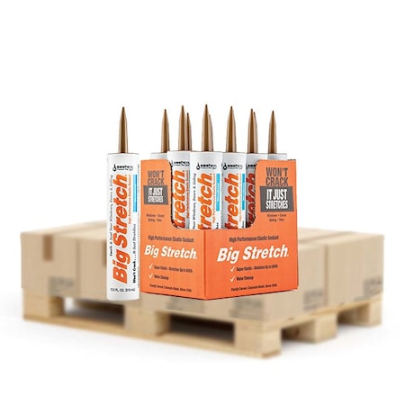 Big Stretch 10.5 Oz Sashco 10018 Wood tone Big Stretch WB Elastomeric Sealant 10018